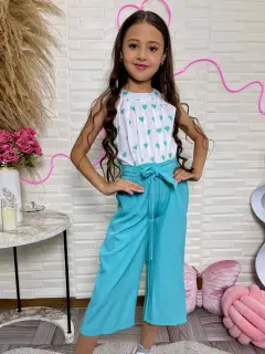 AF027-010273 ENTERIZO DE NIñA CON ESTAMPADO DE CORAZONES