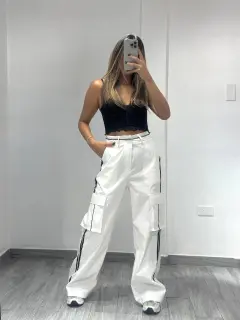AMF171-011715 PANTALON CASUAL CON BOLSILLO A LOS LADOS ❌AGOTADO❌