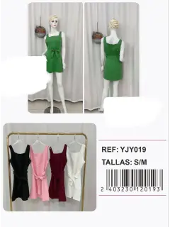 YJY019-120193VESTIOS CORTOS CON CINTRON UNICOLOR ❌AGOTADO❌